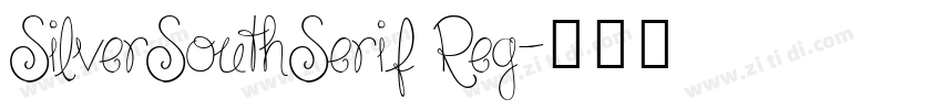 SilverSouthSerif Reg字体转换